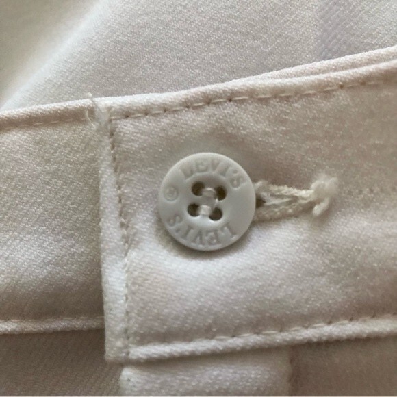 Vintage 70s 80s Levi's White Bend Over Pants Trousers High Waisted Size 14 - Picture 3 of 7